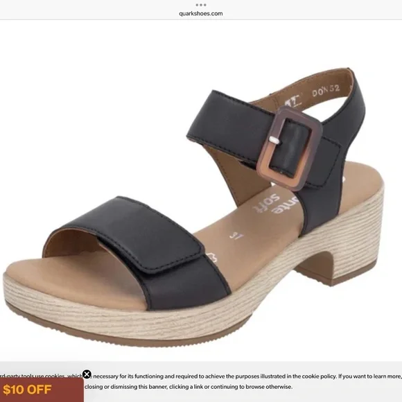 Like New- Remonte Leather Block Heel/ Platform Sandals - Picture 10 of 12